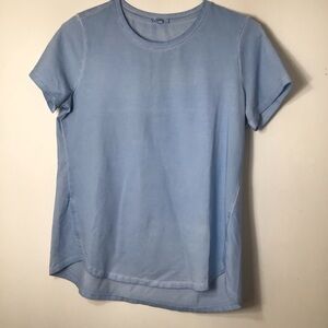Take care and Enjoy medium Tshirt Sky Blue Women's Short Sleeve Tee
